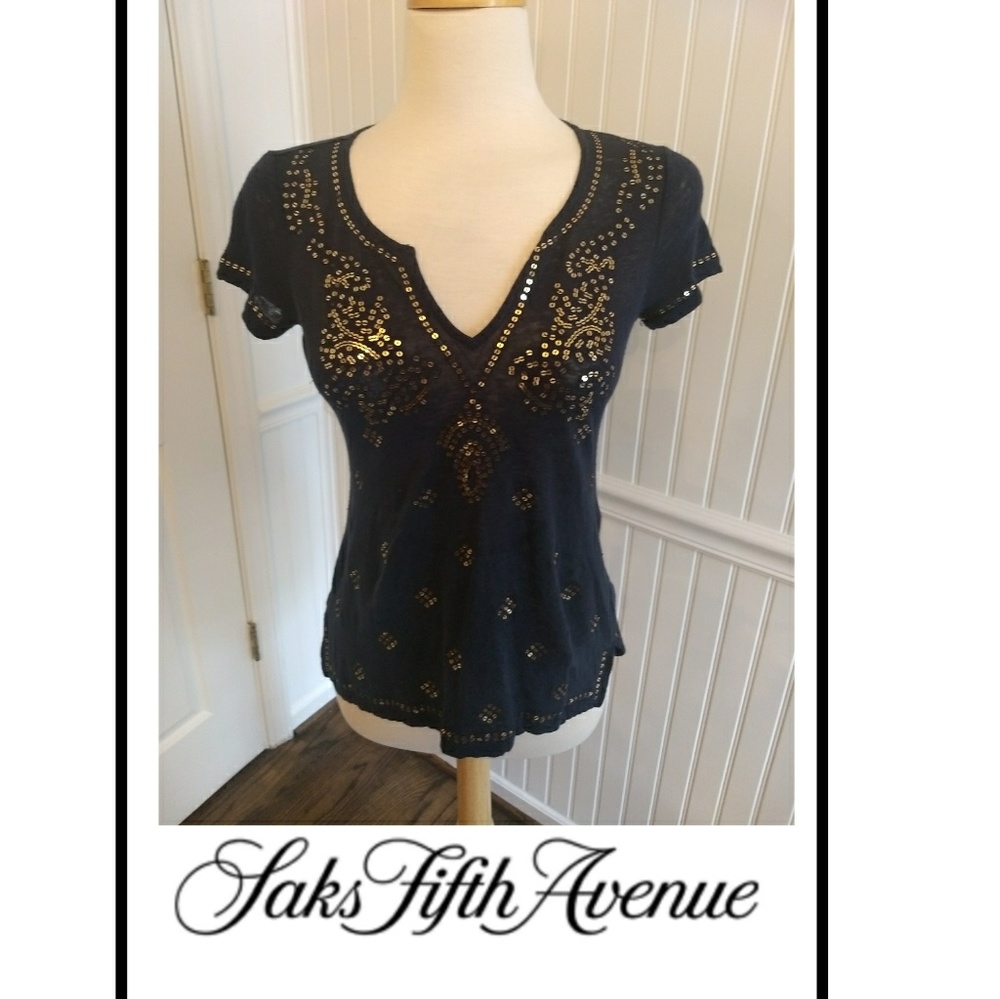 🚫 SOLD🚫Saks Fifth Ave Sequin Tee
